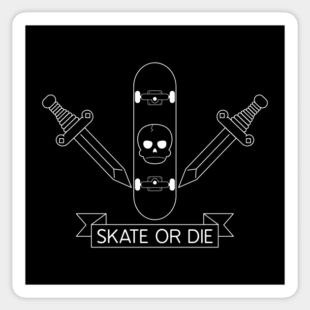 SKATE OR DIE Sticker by RadicalLizard